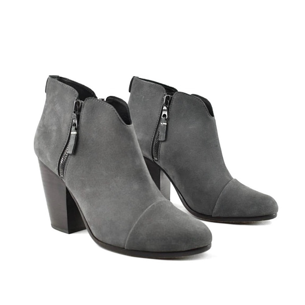 Rag & Bone Suede Margot Boot Charcoal Gray Women’s Size 40